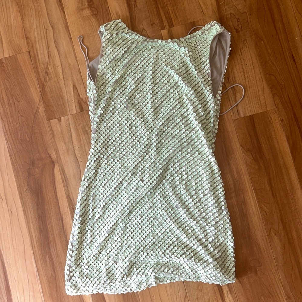 Alice & Olivia Mint Sequined Dress